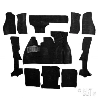 Kit moquette, Cox Cabriolet, noir YOUNG PARTS 0579