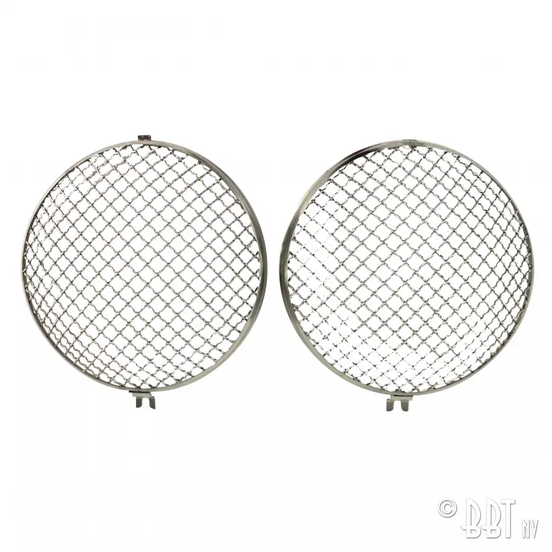 Grille protection de phare 'vintage' inox (paire) YOUNG PARTS 0664-100