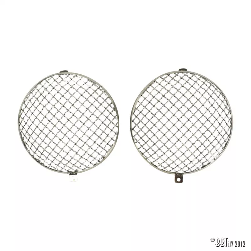 Grille protection de phare 'vintage' inox, par paire YOUNG PARTS 0664-110