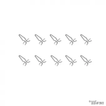 Clips pour lêche-vitre extérieur, par 10 pcs, pour une voiture YOUNG PARTS 0759-13