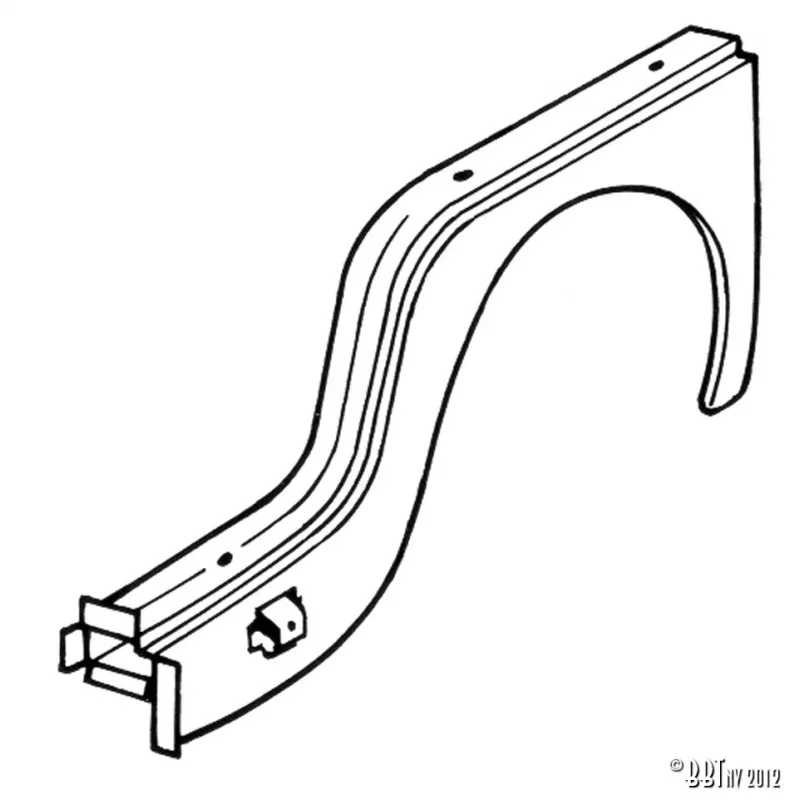 Aile avant complète, gauche YOUNG PARTS 0890-10