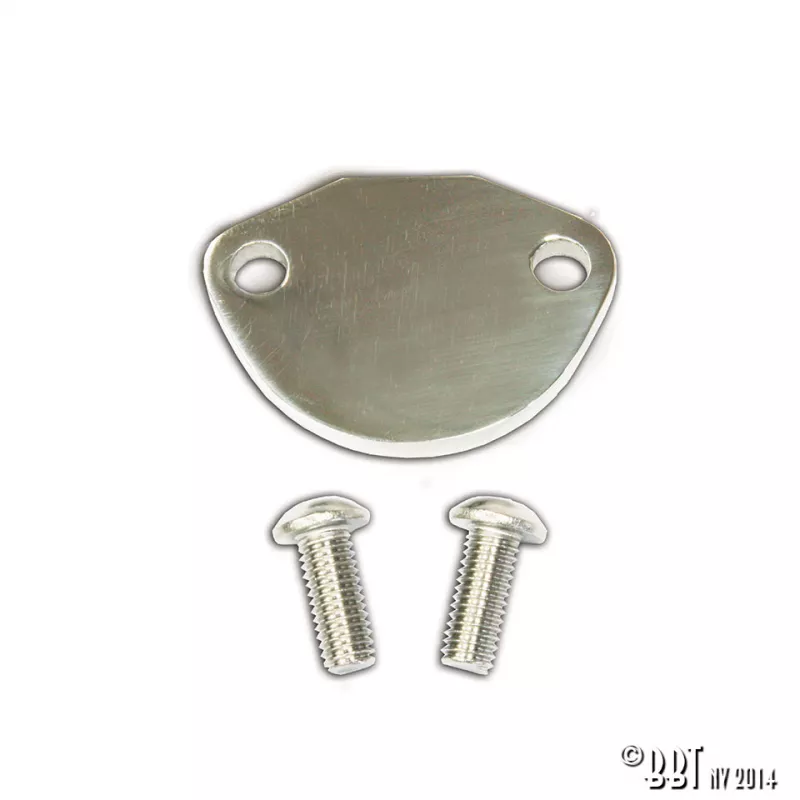 Plaque fermeture pompe à essence 'Vintage Speed' Type1 - inox YOUNG PARTS 1691-150