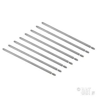 Tiges de poussoir longues chrome-molybdène, TQ, par 8 pièces YOUNG PARTS 1729-200
