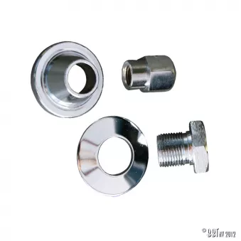 Boulon en chrome et écrou pour poulies, rondelles incluses. YOUNG PARTS 1934