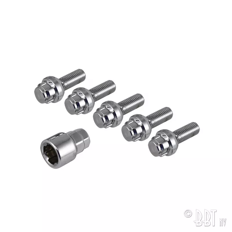 Boulons anti-vol 5 trous, 12 x 1.5, 4 pièces YOUNG PARTS 2580