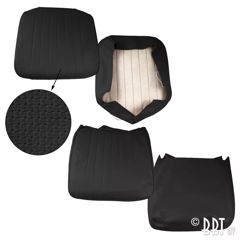 Housse de siège avant noir - basket weave - lignes verticales YOUNG PARTS 3165-500