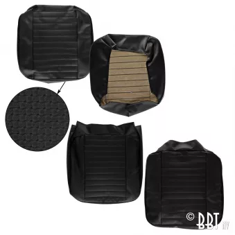 Housse de siège avant noir passage central - basket weave - (lignes horizontales) YOUNG PARTS 3165-505