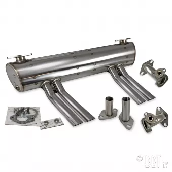 Echappement Abarth 25/30cv 'Vintage Speed' avec préchauffage / inox YOUNG PARTS 3280-070