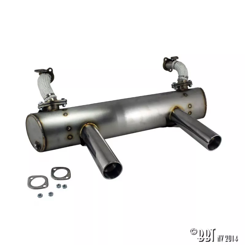 Echappement, Vintage Speed German look, avec préchauffage, inox YOUNG PARTS 3280-120