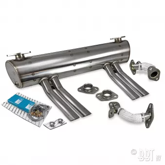 Echappement 'Vintage Speed' Abarth avec préchauffage / inox YOUNG PARTS 3280-130
