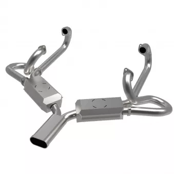 Echappement Sebring 43mm 13-1600cc 'Vintage Speed' sans préchauffage / inox YOUNG PARTS