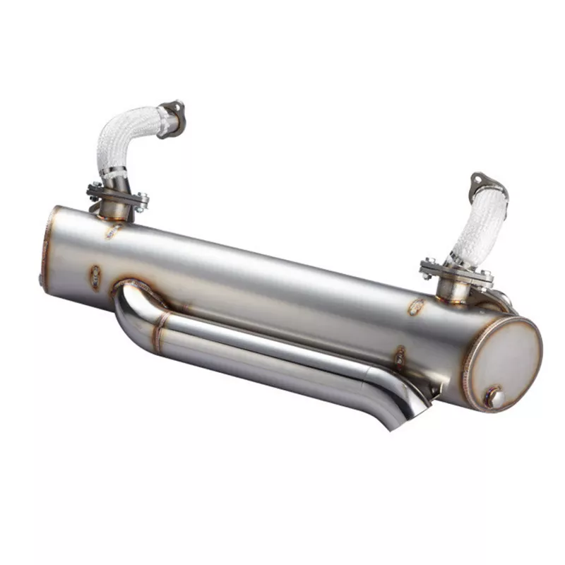 Echappement 'Vintage Speed' sans préchauffage / inox - abaissé, tuyau d'échappement caché YOUNG PARTS 3280-201