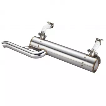 Echappement 'Vintage Speed' avec préchauffage / inox - tuyau d'échappement standard 'Super Flow' YOUNG PARTS 3280-204