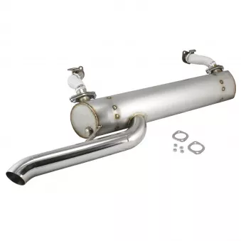 Echappement - Bus 60-07/67 'Vintage Speed' avec préchauffage / inox - abaissé, tuyau d'échappement standard YOUNG PARTS 3280-205