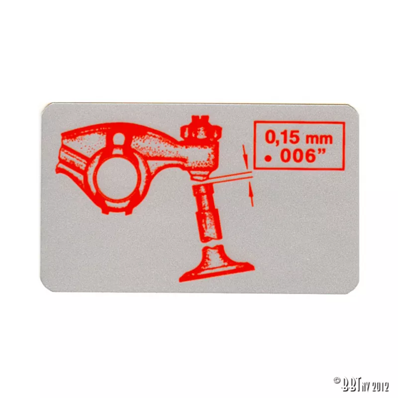 Sticker, jeu soupapes YOUNG PARTS 6204