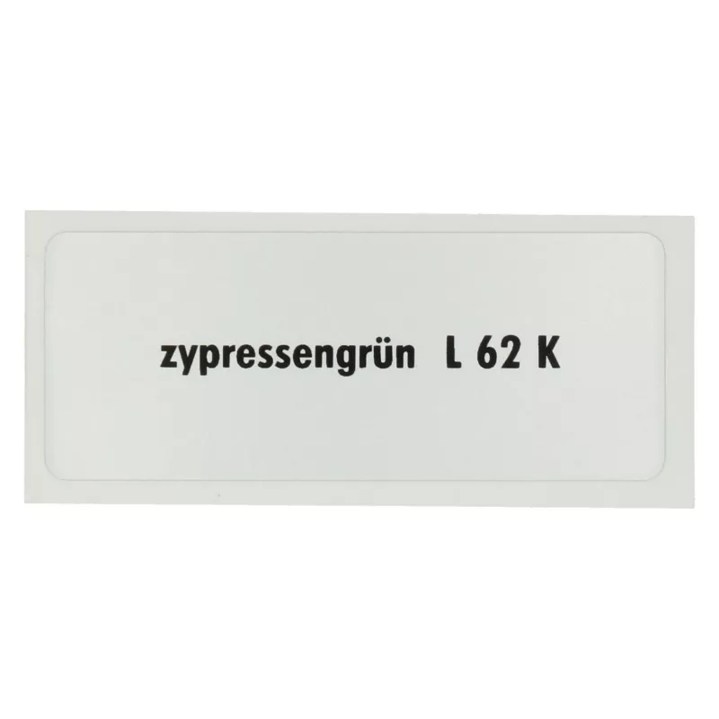 Sticker L 62 K, Cypress green YOUNG PARTS 6290-016