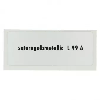 Sticker L 99 A, Saturn yellow metallic YOUNG PARTS 6290-038