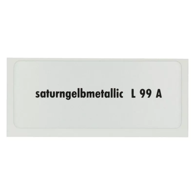 Sticker L 99 A, Saturn yellow metallic YOUNG PARTS 6290-038