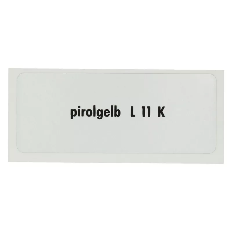 Sticker L 11 K, Oriole yellow YOUNG PARTS 6290-049