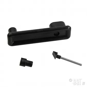 Poignée de porte de meuble avec bouton en noir Westfalia YOUNG PARTS 6440-100