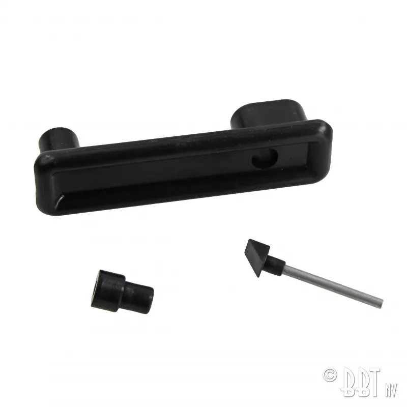 Poignée de porte de meuble avec bouton en noir Westfalia YOUNG PARTS 6440-100