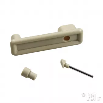 Poignée de porte de meuble avec bouton en beige, Westfalia YOUNG PARTS 6440-101