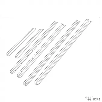 Glissières pourtour de vitre, jeu de 6 pièces/ 2 portes YOUNG PARTS 7433