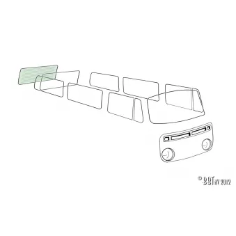 Vitre arrière dégivrante, vert YOUNG PARTS 8950-101