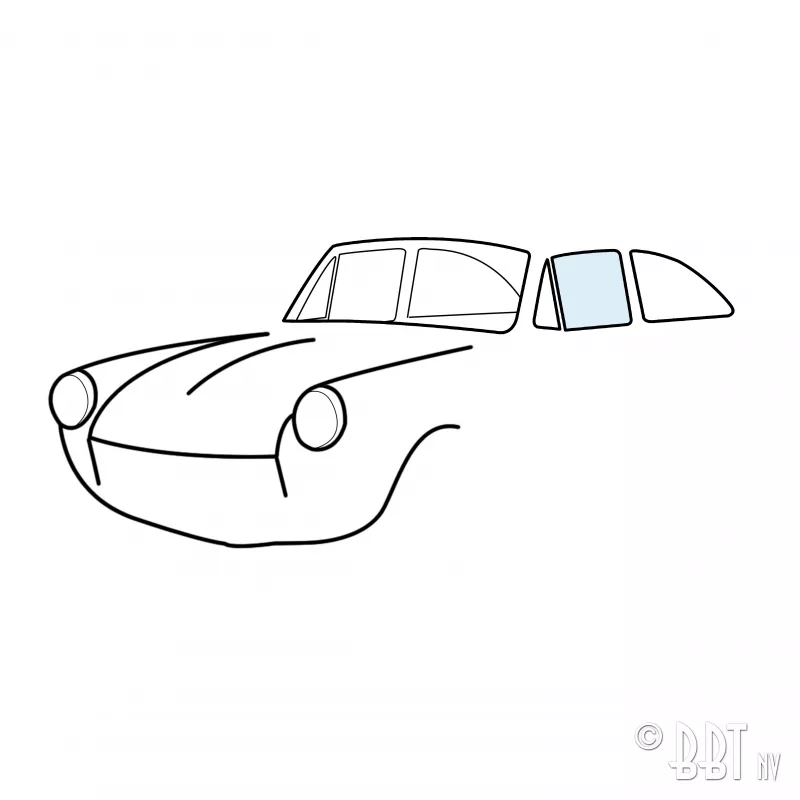 Vitre latérale gauche, clair YOUNG PARTS 8960-300