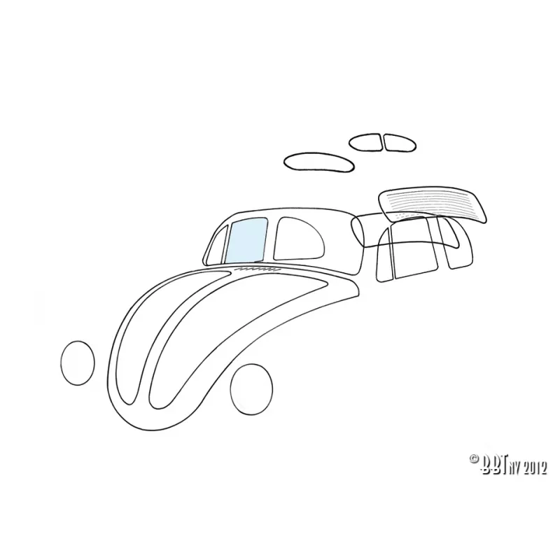 Vitre de porte droite YOUNG PARTS 8996-305