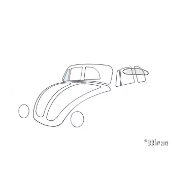 Vitre de déflecteur, droite, cabrio YOUNG PARTS 9001-205
