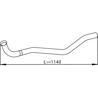 Tuyau d'échappement DINEX 28257
