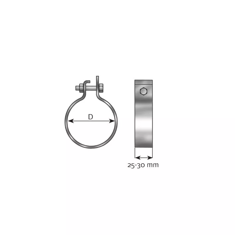 collier, système d'échappement DINEX 99755