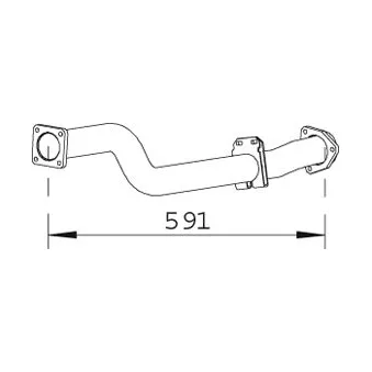 Tuyau d'échappement DINEX 74120