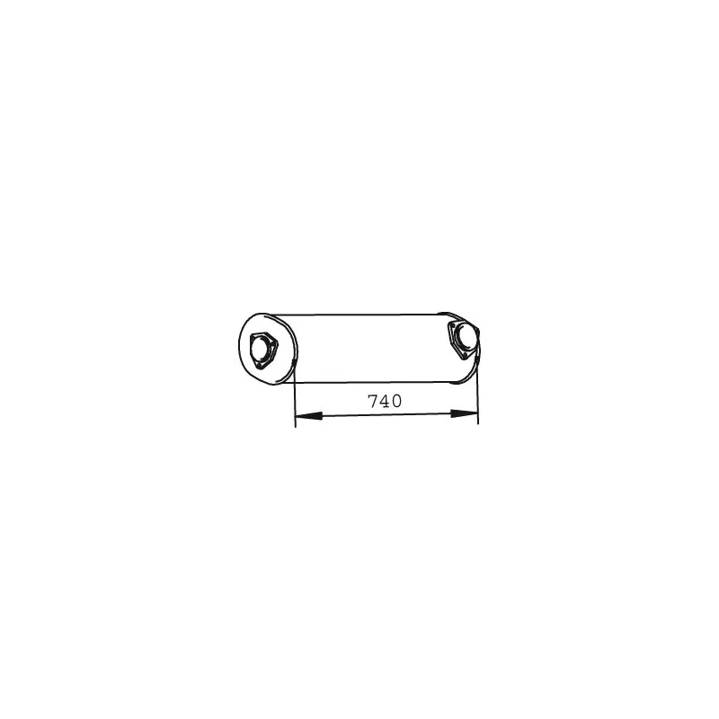Silencieux central DINEX 74331