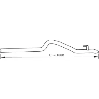 Tuyau d'échappement DINEX 74524