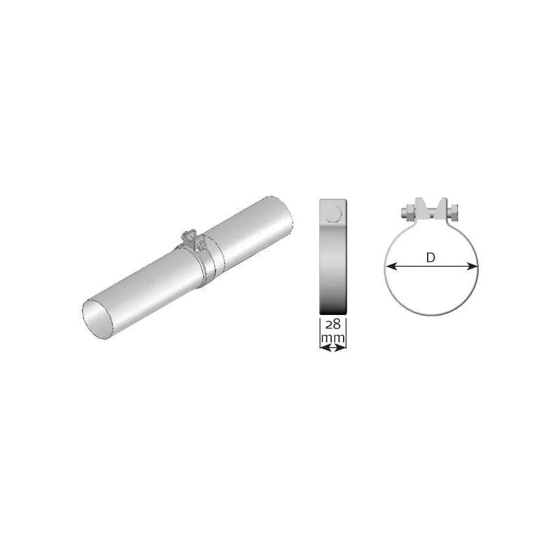 Pièce de serrage, échappement DINEX 99553/T