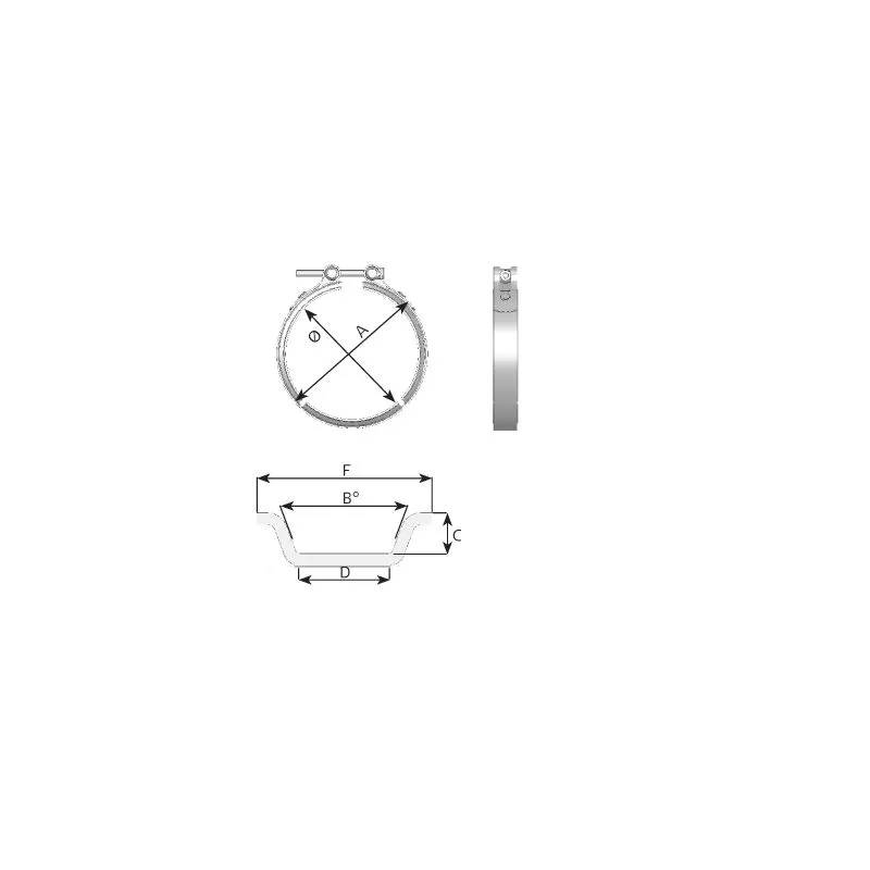 Pièce de serrage, échappement DINEX 73809