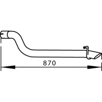 Tuyau d'échappement DINEX 56600