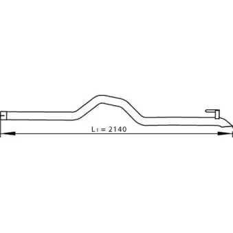 Tuyau d'échappement DINEX 74605
