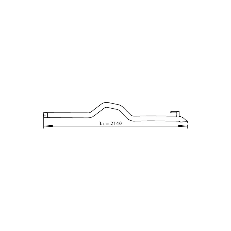 Tuyau d'échappement DINEX 74605