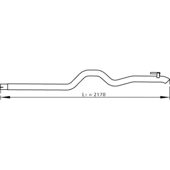 Tuyau d'échappement DINEX 74615