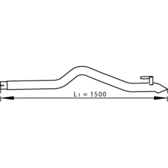 Tuyau d'échappement DINEX 74614