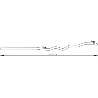 Tuyau d'échappement DINEX 74612