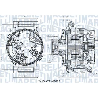 Alternateur MAGNETI MARELLI 063731557610