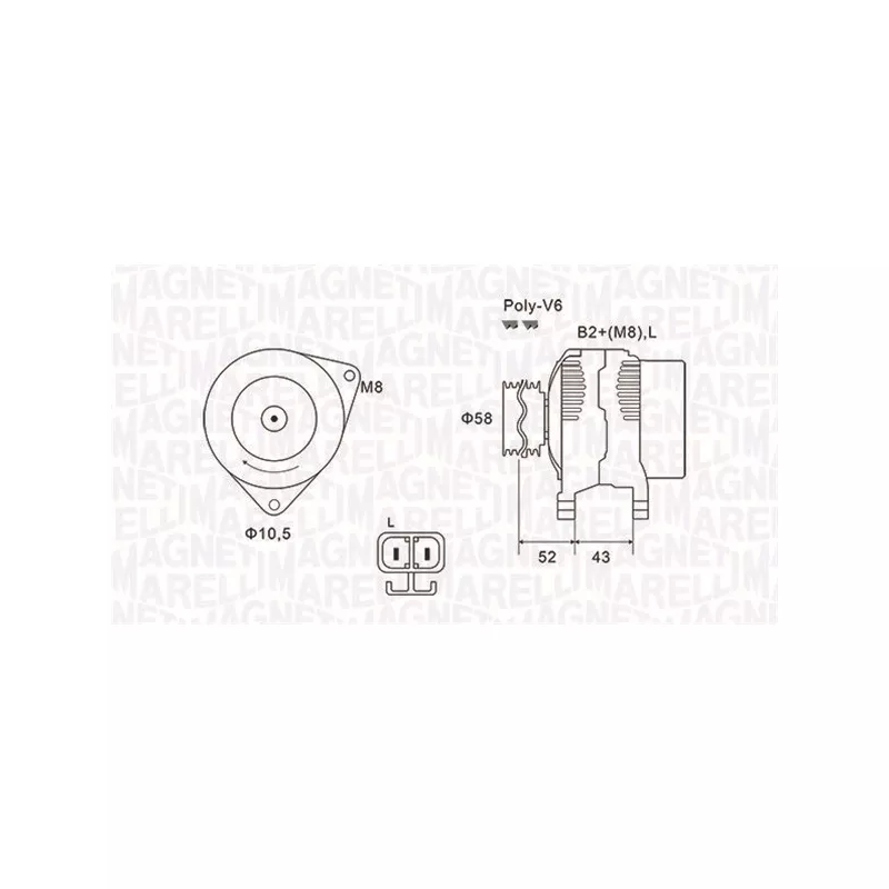 Alternateur MAGNETI MARELLI 063731903010