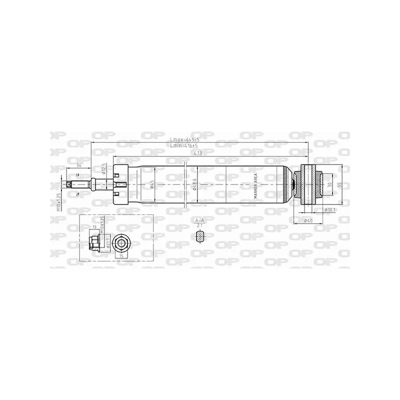 Jeu de 2 amortisseurs arrière OPEN PARTS SAB8652.32