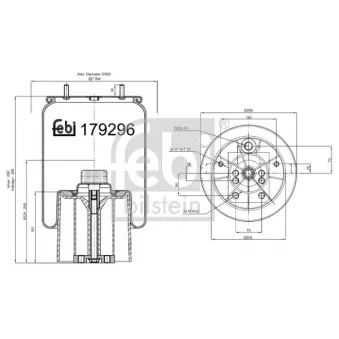 Ressort pneumatique, suspension pneumatique FEBI BILSTEIN