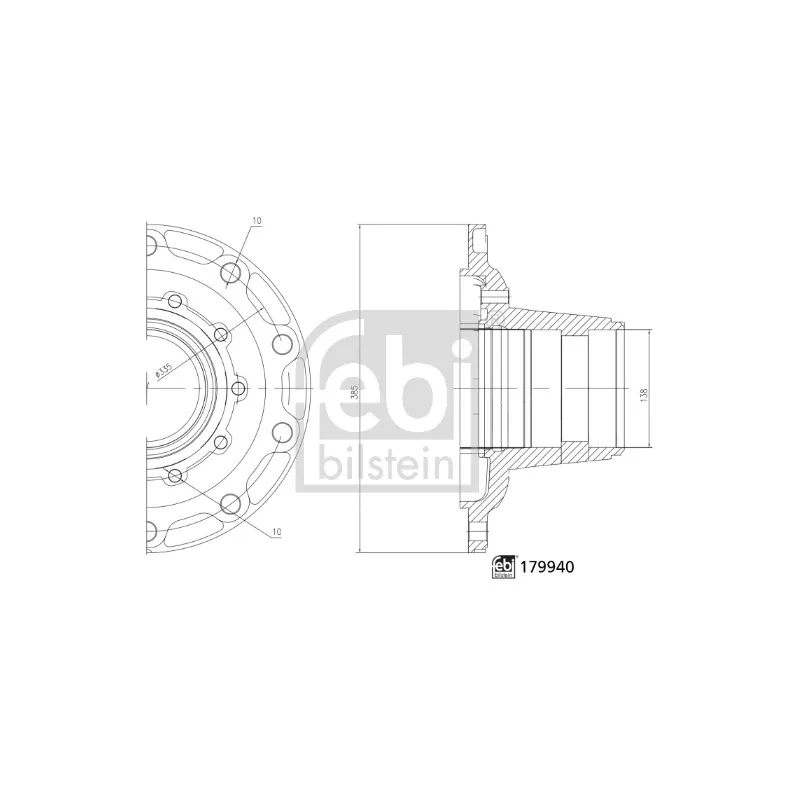 Moyeu de roue arrière FEBI BILSTEIN 179940