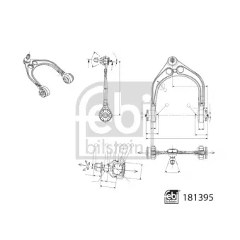 Triangle ou bras de suspension (train avant) FEBI BILSTEIN 181395